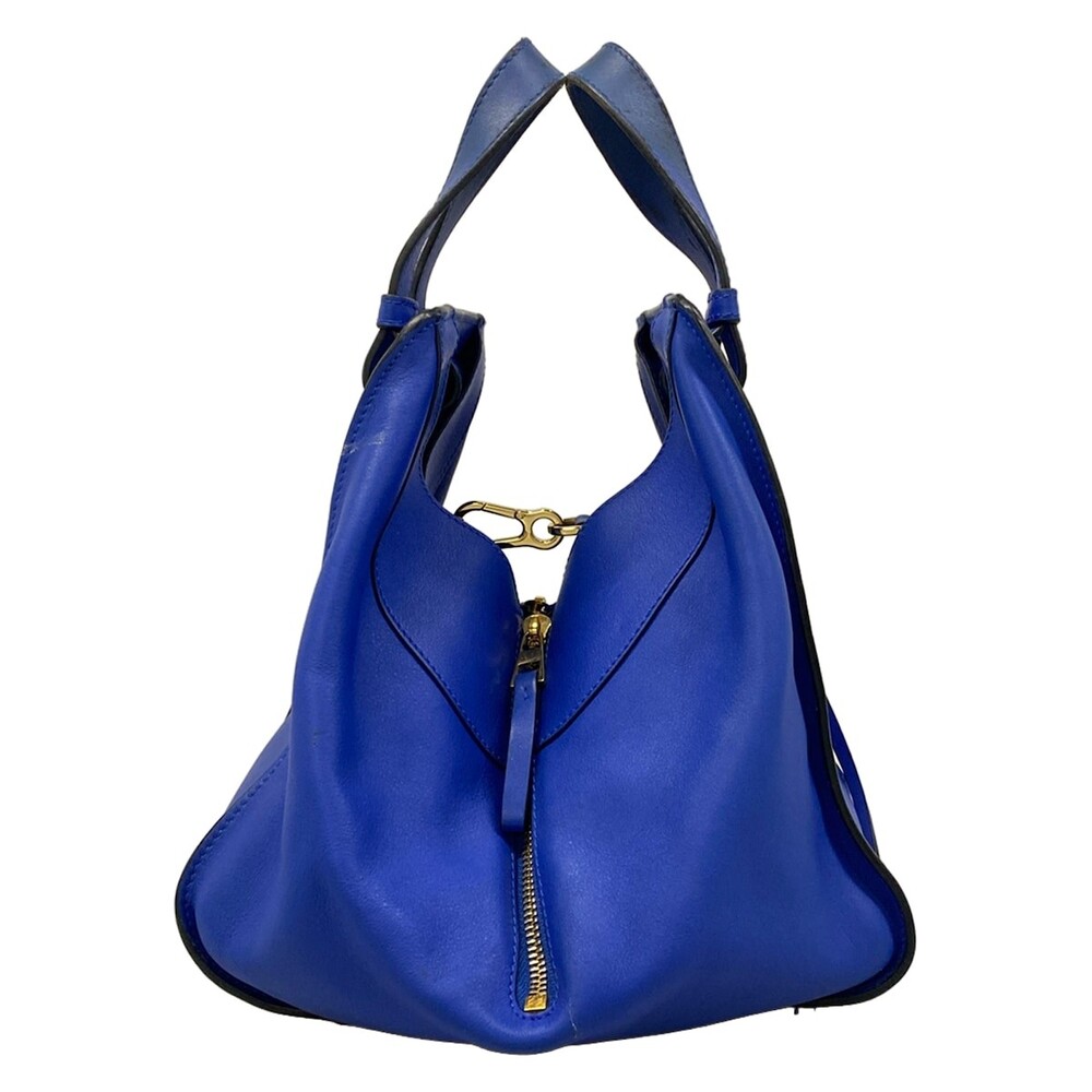 Loewe Hammock Bag Small Navy Leather #323232L13B - Picture 2 of 15